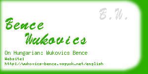 bence wukovics business card